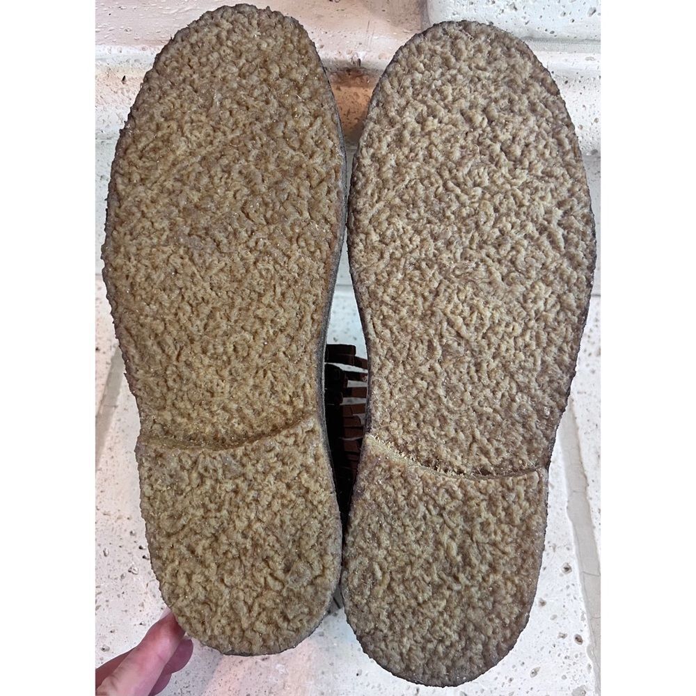 J Crew Fringed Macalister Suede Boot Tassel Laces Grey Tan Size 9 NWOB - Picture 12 of 13